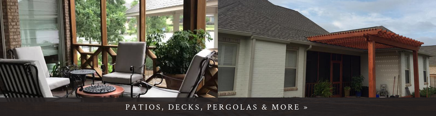 Click here to see photos of decks, pergolas, patios and more! 